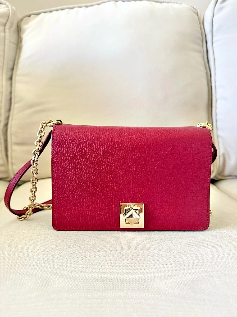 Furla Burgundy Crossbody Bag